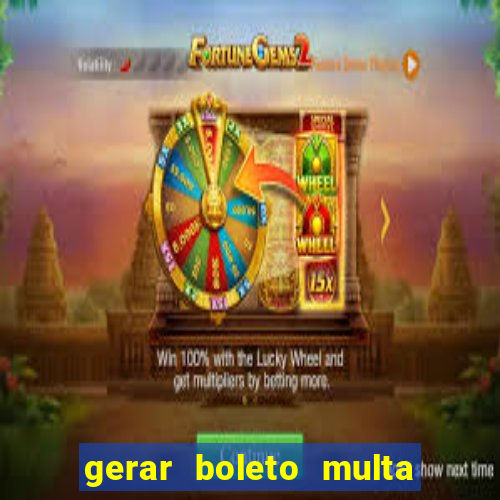 gerar boleto multa detran sp