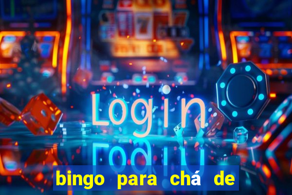 bingo para chá de bebê para imprimir grátis