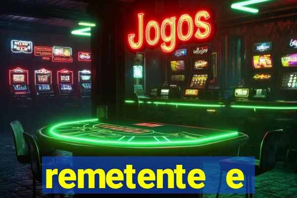 remetente e destinatário modelo