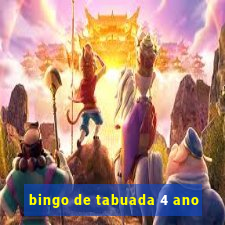 bingo de tabuada 4 ano