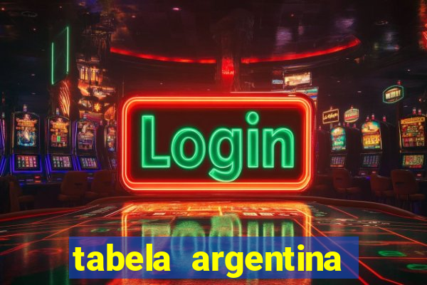 tabela argentina torneo betano