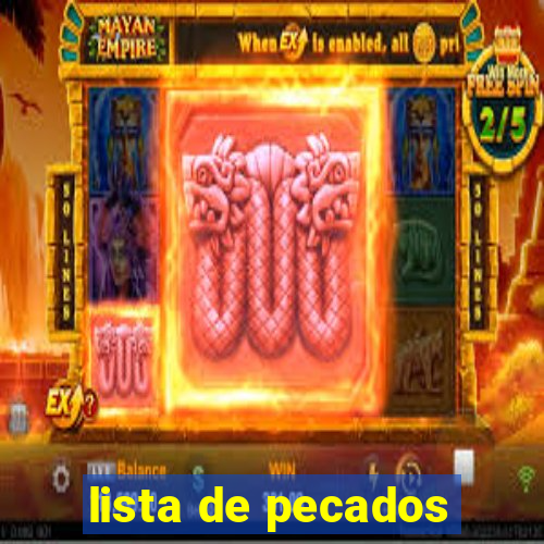 lista de pecados