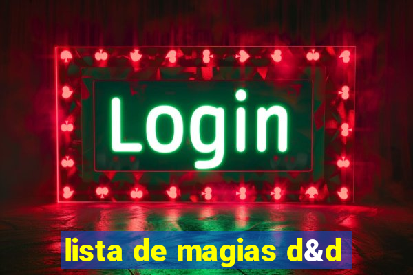 lista de magias d&d