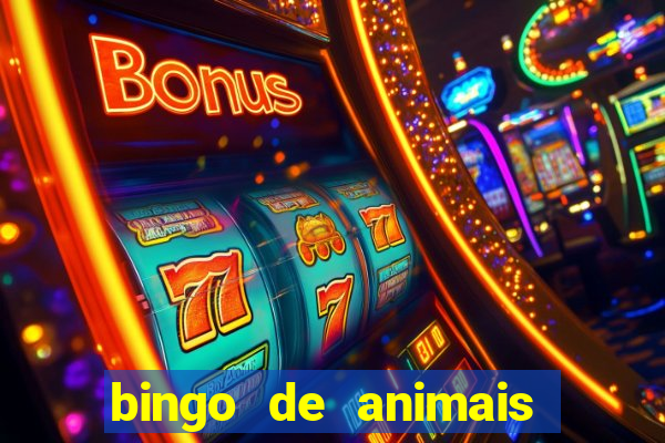 bingo de animais para educa??o infantil