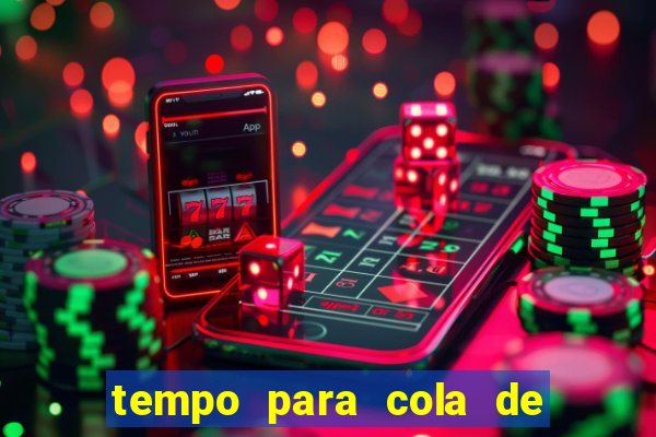 tempo para cola de cano secar