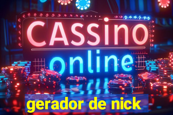 gerador de nick
