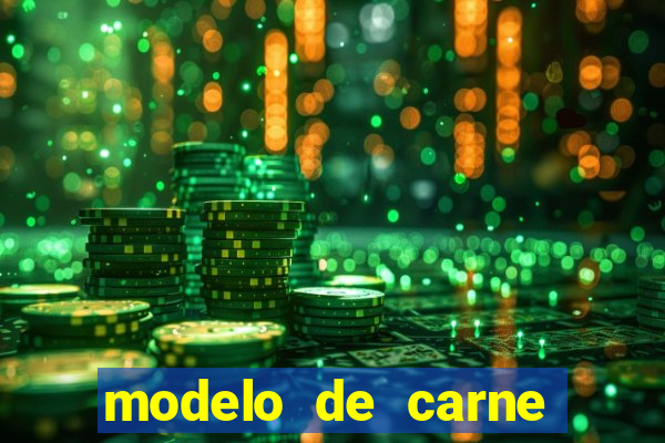 modelo de carne para pagamento