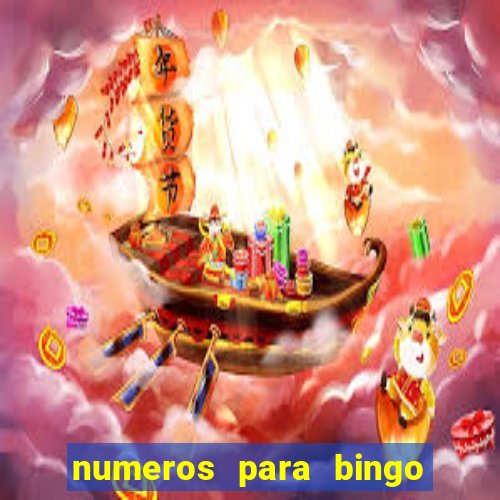 numeros para bingo de 1 a 90