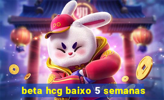 beta hcg baixo 5 semanas