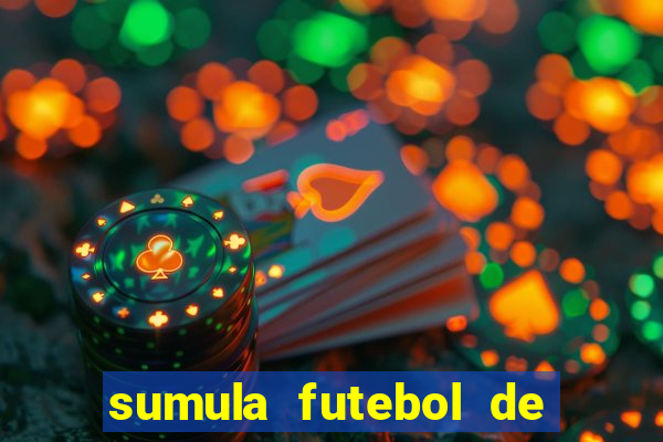 sumula futebol de campo word