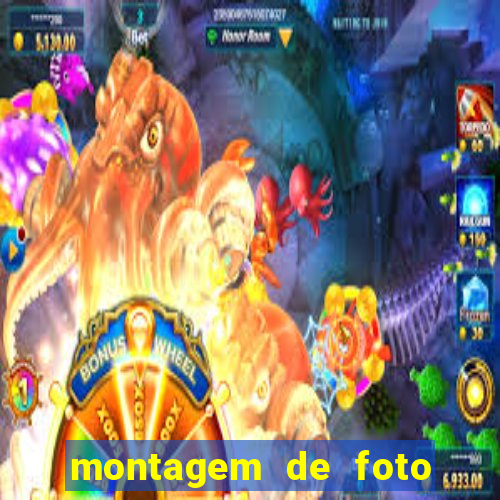 montagem de foto com camisa de time de futebol