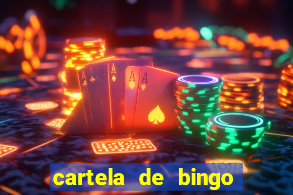 cartela de bingo cha de bebe